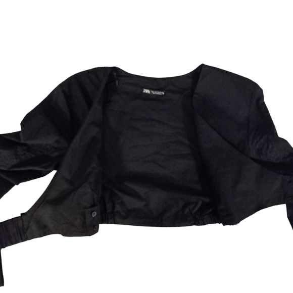 NWOT | Zara Cropped Wrap Top with Slit Kimono Sleeve. - Picture 5 of 7